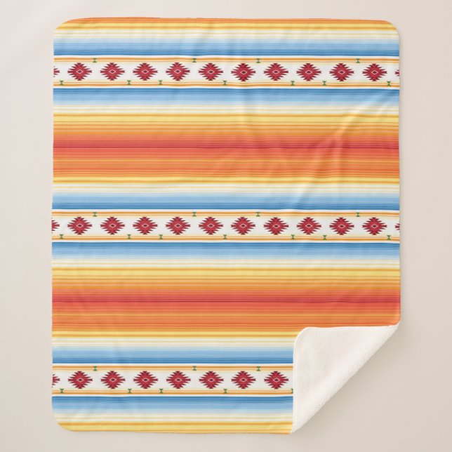 Traditional Mexican Serape Blanket (Front)