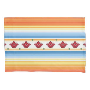 Traditional Mexican Serape Blanket Pattern Pillowcase