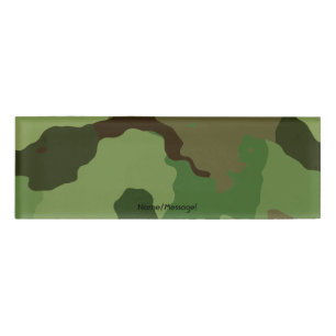 Traditional military camouflage name tag