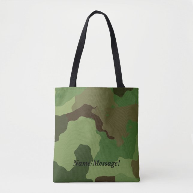 Traditional military camouflage tote bag (Front)