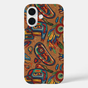 Traditional Mohawk Indian Art iPhone 16 Case