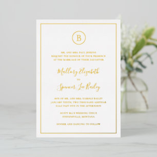 Traditional Monogram Elegant Wedding