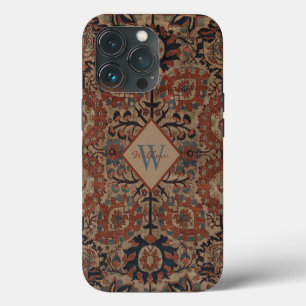 Traditional Monogrammed Oriental Persian Pattern iPhone 13 Pro Case