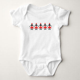 Traditional Motif, Romanian Traditional Motif  T-S Baby Bodysuit