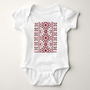 Traditional Motif, Romanian Traditional Motif  T-S Baby Bodysuit