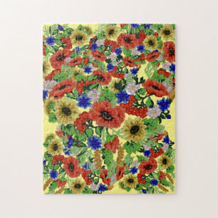Traditional Motif, Romanian Traditional Motif  T-S Jigsaw Puzzle