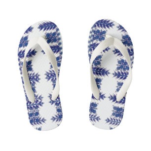 Traditional Motif, Romanian Traditional Motif  T-S Kid's Flip Flops
