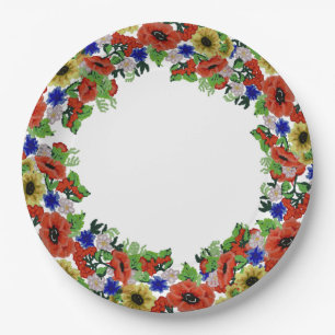 Traditional Motif, Romanian Traditional Motif  T-S Paper Plate