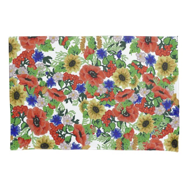 Traditional Motif, Romanian Traditional Motif  T-S Pillowcase (Front)