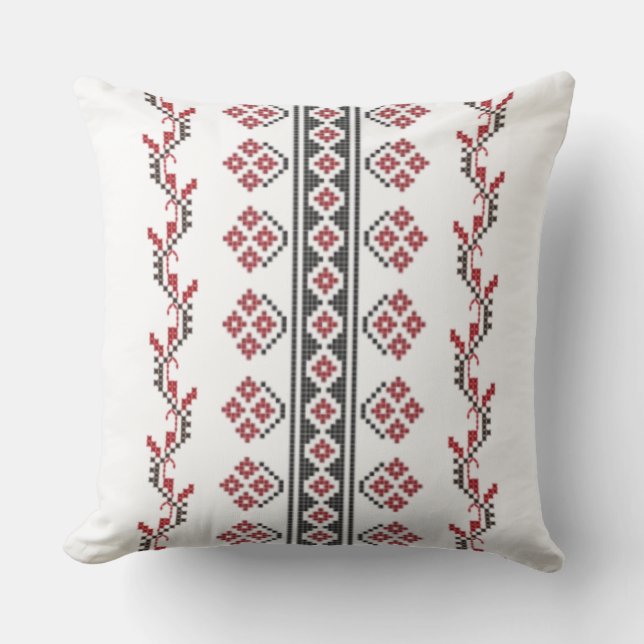 Traditional Motifs, Romanian Traditional Motif Cushion (Front)