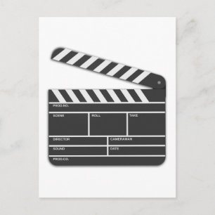Traditional Movie Clapper-Board Postcard