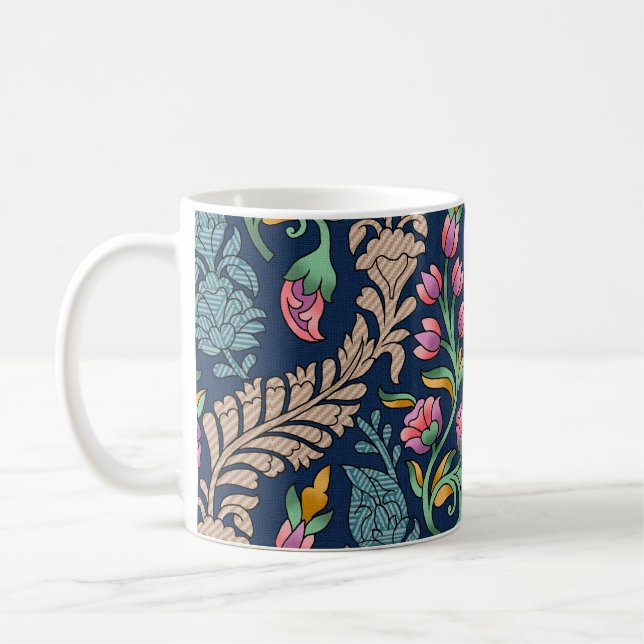 Traditional Mughal Allover Designart,pattern,flora Coffee Mug (Left)