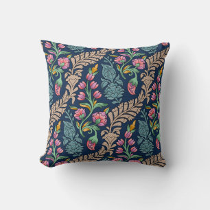 Traditional Mughal Allover Designart,pattern,flora Cushion