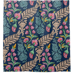 Traditional Mughal Allover Designart,pattern,flora Shower Curtain