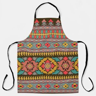 Traditional Mughal Border Designart,ethnic,fabric, Apron
