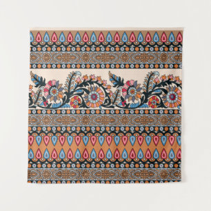 Traditional Mughal Border Designart, seamless, afr Tapestry