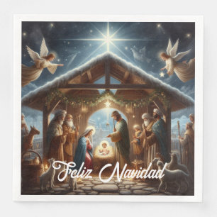 Traditional Nativity Scene Napkin