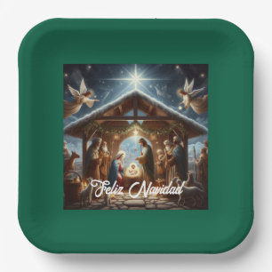 Traditional Nativity Scene Paper Plate