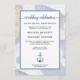 Traditional Nautical Event / Wedding Bahamas Invitation