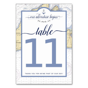 Traditional Nautical Martha's Vineyard 10s+ Table Number