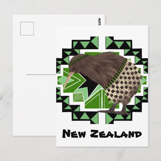 Traditional New Zealand National Bird- Kiwi Bird Postcard (Front/Back)