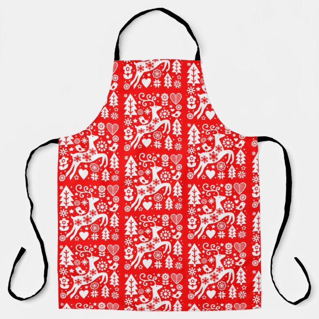 Traditional Nordic Christmas Decor Apron (Front)