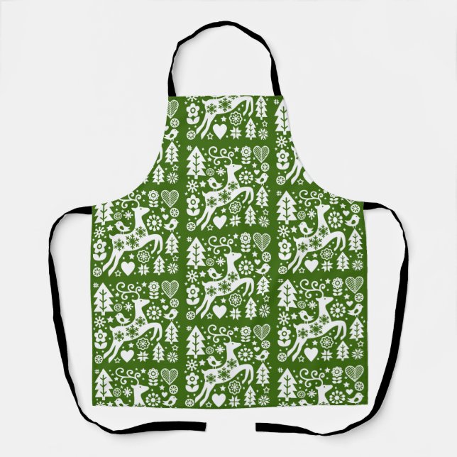 Traditional Nordic Christmas Decor Apron (Front)