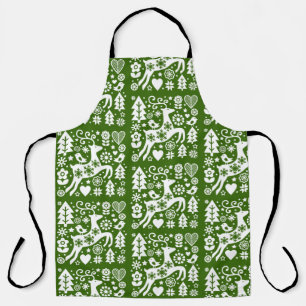 Traditional Nordic Christmas Decor Apron