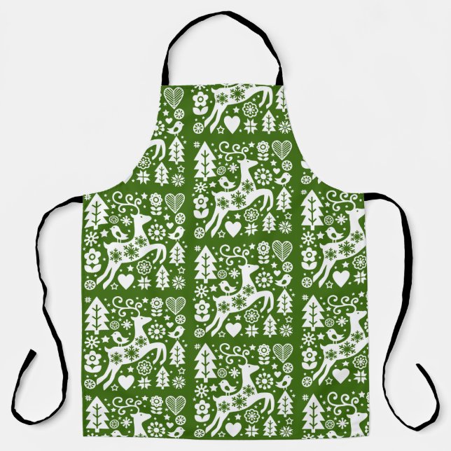 Traditional Nordic Christmas Decor Apron (Front)