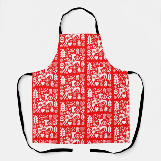 Traditional Nordic Christmas Decor Apron (Front)