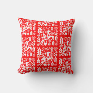 Traditional Nordic Christmas Decor Cushion