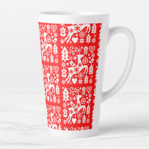 Traditional Nordic Christmas Decor Latte Mug