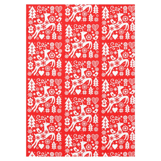 Traditional Nordic Christmas Decor Tablecloth (Front)