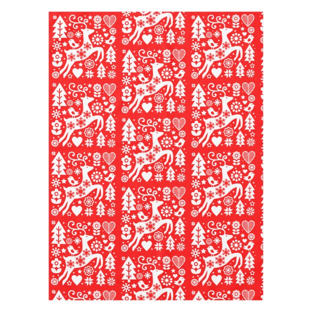 Traditional Nordic Christmas Decor Tablecloth (Front)