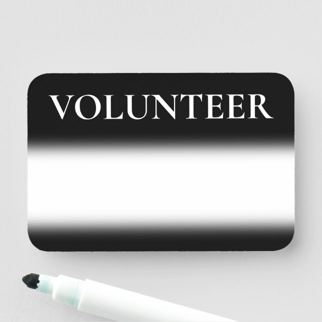 Traditional, Nostalgic "VOLUNTEER" Name Tag (In Situ)