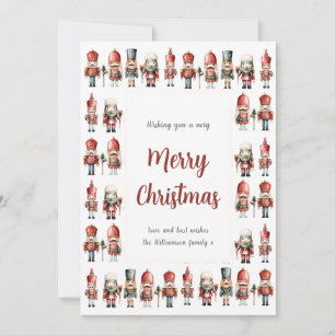 Traditional Nutcracker Christmas Holiday card