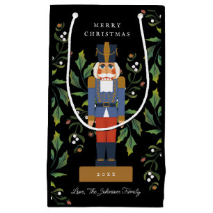 Traditional Nutcracker Holiday Small Gift Bag