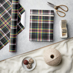 Traditional Olive Green Tartan Pattern Custom Gift Wrapping Paper