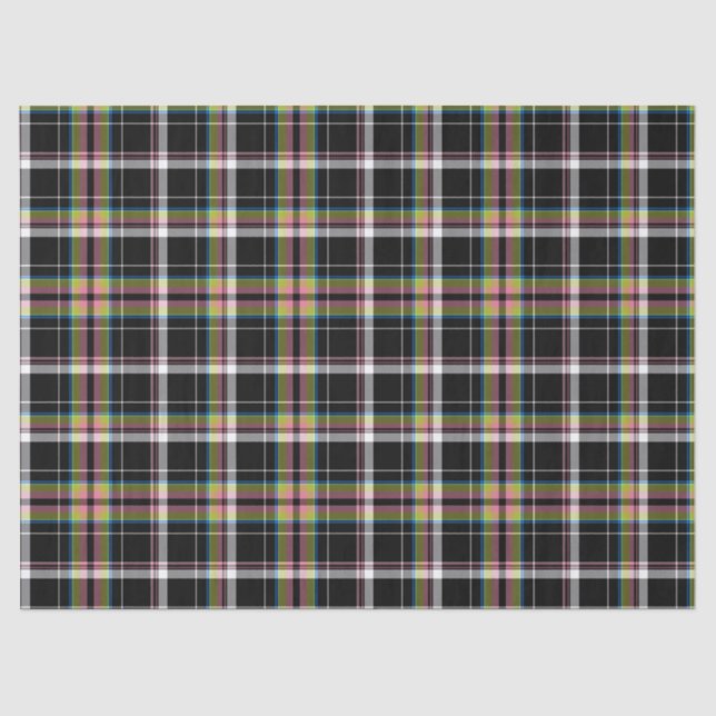 Traditional Olive Green Tartan Pattern Modern  Tissue Paper (Front)