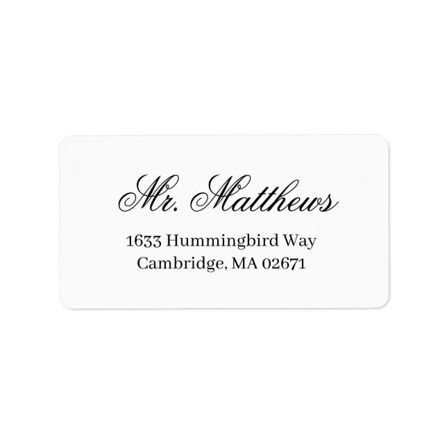  Traditional Open Monogram with Return Address Label (Front)