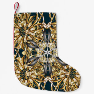 Traditional orient ornament. Classic vintage backg Small Christmas Stocking