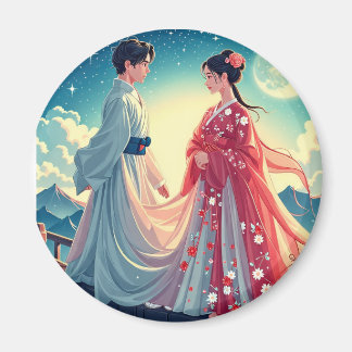Traditional Oriental Costume Magnet