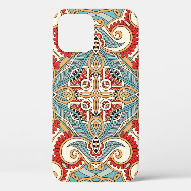 Traditional ornamental floral paisley bandanna. Yo Case-Mate iPhone Case (Back)