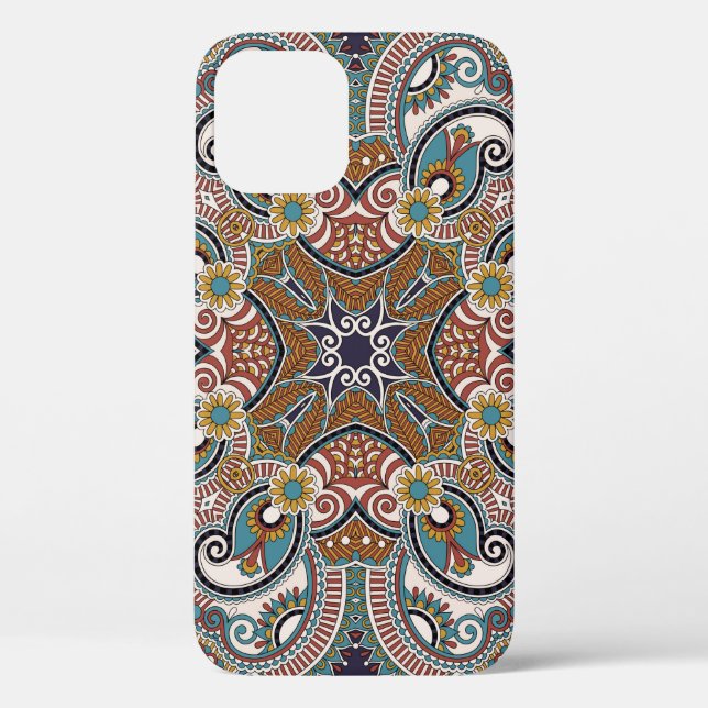 Traditional ornamental floral paisley bandanna. Yo Case-Mate iPhone Case (Back)