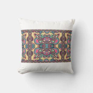 Traditional ornamental floral paisley bandanna. Yo Cushion