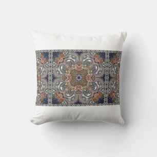 Traditional ornamental floral paisley bandanna. Yo Cushion