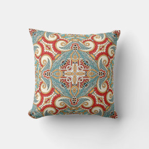 Traditional ornamental floral paisley bandanna. Yo Cushion