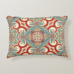 Traditional ornamental floral paisley bandanna. Yo Decorative Cushion