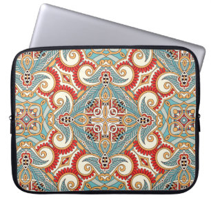 Traditional ornamental floral paisley bandanna. Yo Laptop Sleeve