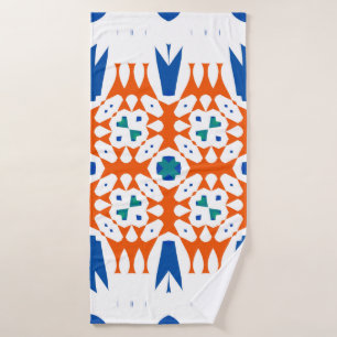 Traditional ornate mexican talavera. Hand drawn de Bath Towel